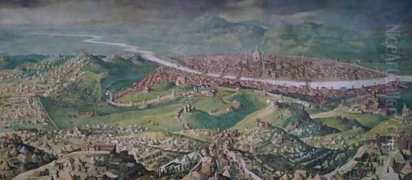 The Siege of Florence in 1530, 1563-65 Oil Painting by Giovanni Stradano