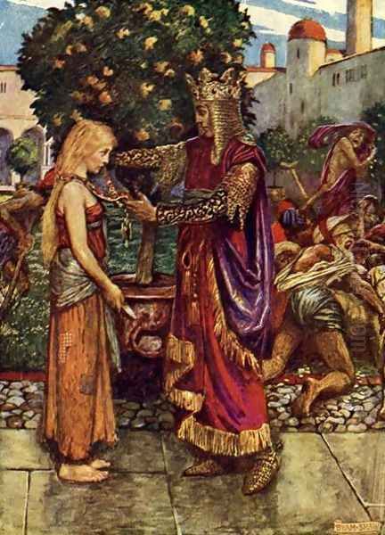 King Cophetua and the Beggar-Maid Oil Painting by John Byam Liston Shaw