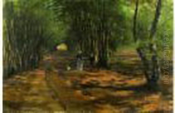 Promenade En Foret Oil Painting by Federico Rossano