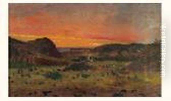 Paysage Au Crepuscule Oil Painting by Federico Rossano