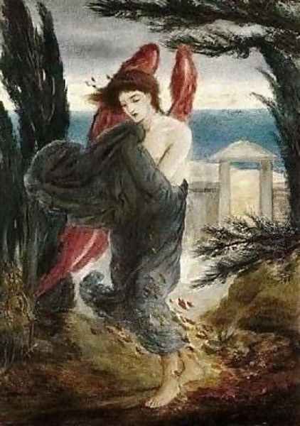 Love in Autumn I Oil Painting by Simeon Solomon