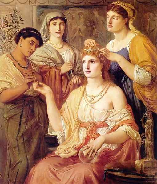 The Toilet of a Roman Lady Oil Painting by Simeon Solomon