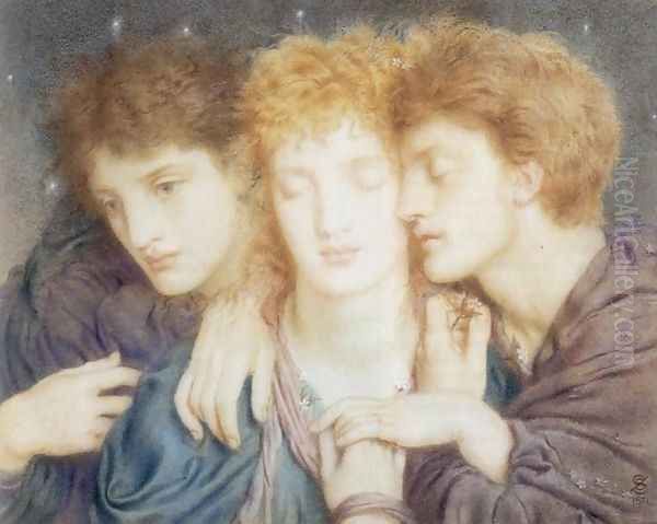 The Sleepers, and the One that Watcheth Oil Painting by Simeon Solomon