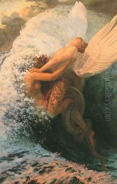 Spleen and Ideal I Oil Painting by Carlos Schwabe