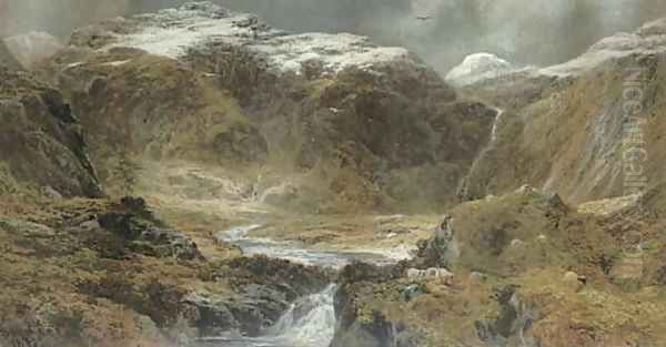 A peaceful valley in the Highlands Oil Painting by John Smart