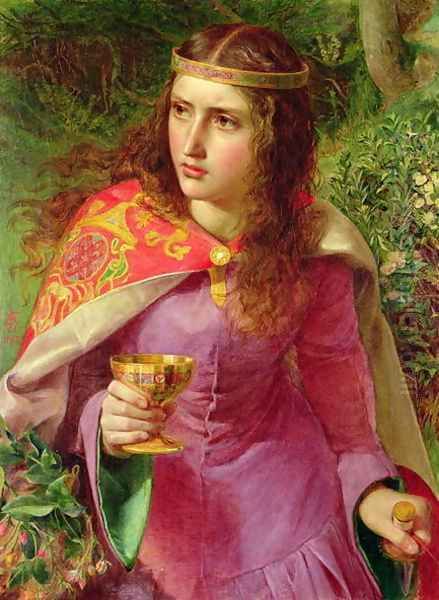 Queen Eleanor, 1858 Oil Painting by Anthony Frederick Sandys