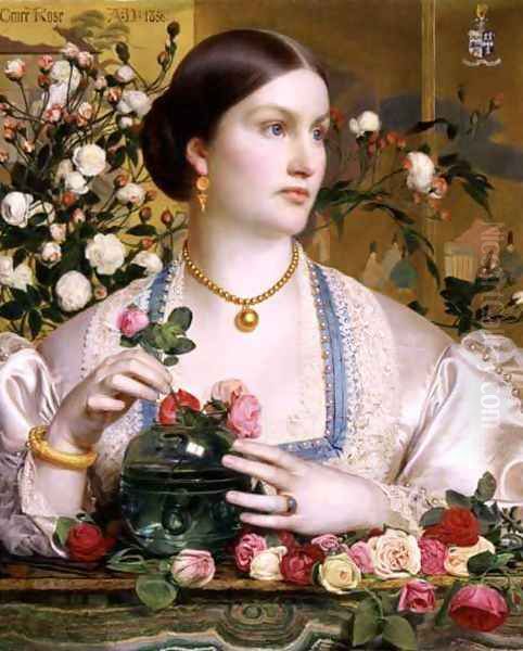 Grace Rose, 1866 Oil Painting by Anthony Frederick Sandys