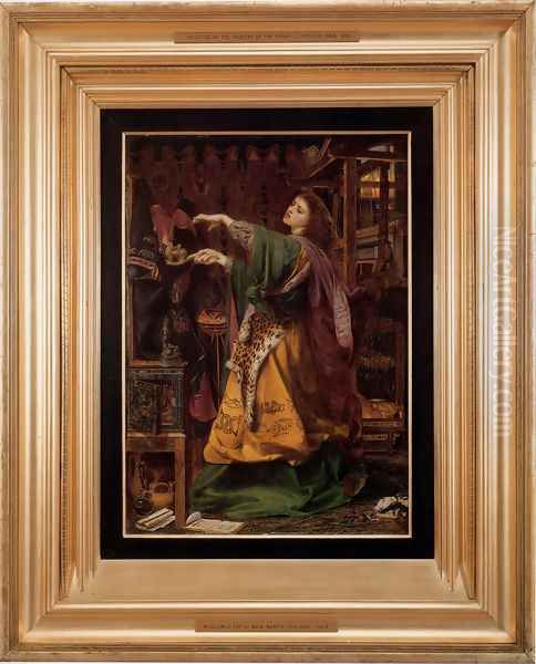 Morgan le Fay Oil Painting by Anthony Frederick Sandys