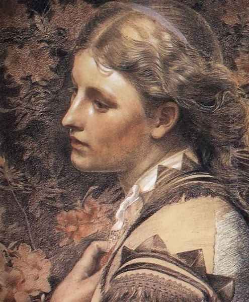 Portrait of Mary Sandys Oil Painting by Anthony Frederick Sandys