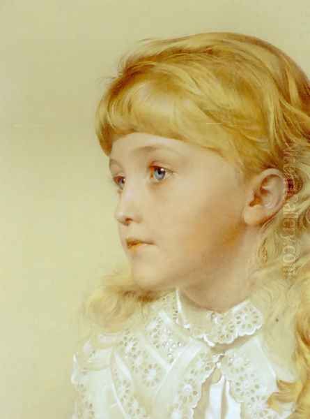 Portrait of May Gillilan Oil Painting by Anthony Frederick Sandys