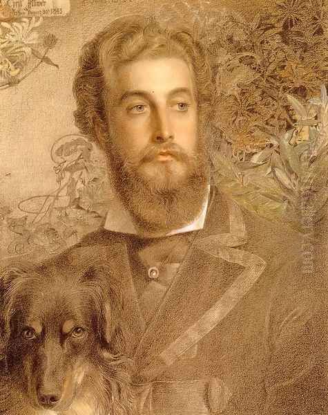 Portrait Of Cyril Flower, Lord Battersea Oil Painting by Anthony Frederick Sandys