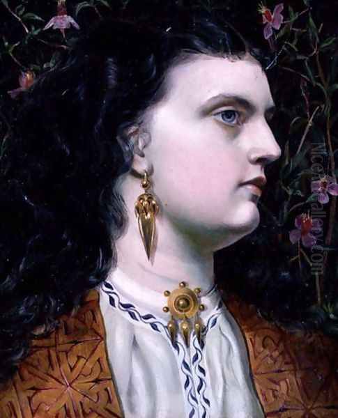 Study of Miss Sandys, 1849 Oil Painting by Anthony Frederick Sandys