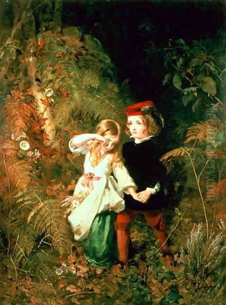 Children in the Wood Oil Painting by Anthony Frederick Sandys