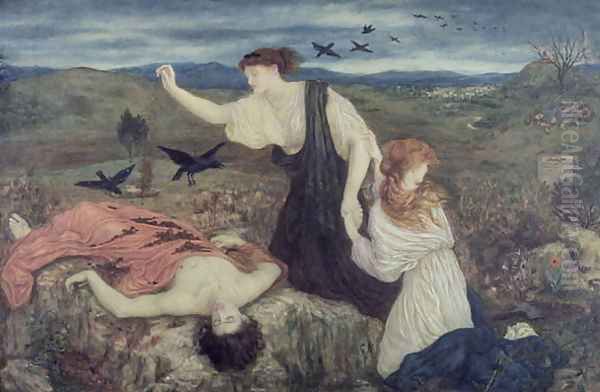 Antigone from 'Antigone' by Sophocles Oil Painting by Maria Euphrosyne Spartali, later Stillman