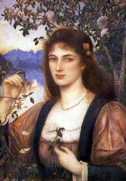 A Rose from Armida's Garden Oil Painting by Maria Euphrosyne Spartali, later Stillman