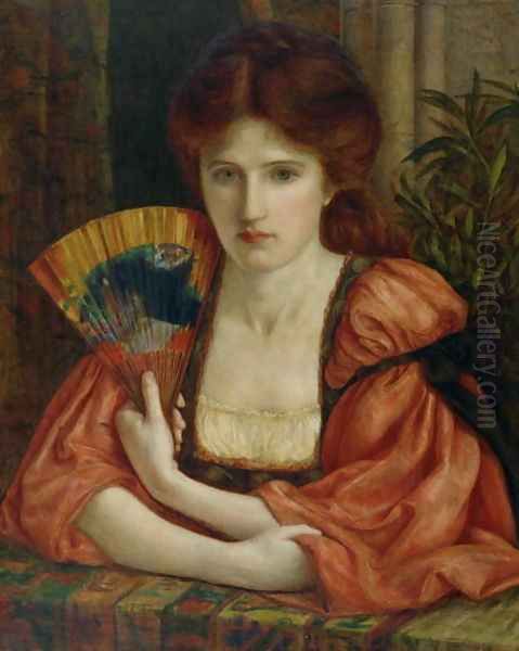 Self Portrait Oil Painting by Maria Euphrosyne Spartali, later Stillman