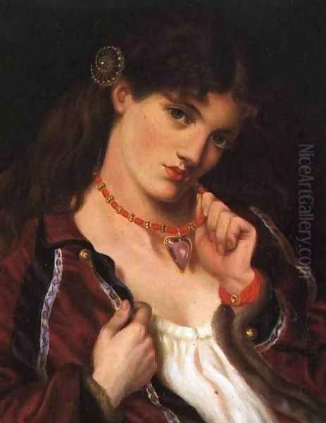 Jolie Coeur Oil Painting by Maria Euphrosyne Spartali, later Stillman