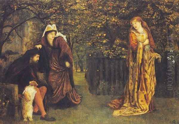 Sir Tristram and Queen Yseult Oil Painting by Maria Euphrosyne Spartali, later Stillman