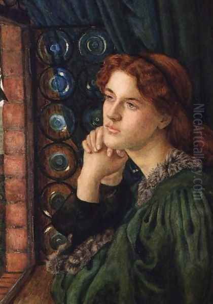 Mariana Oil Painting by Maria Euphrosyne Spartali, later Stillman