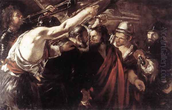 Parting of Sts Peter and Paul Led to Martyrdom 1625-26 Oil Painting by Giovanni Serodine