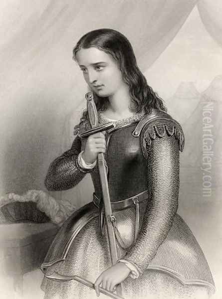 Joan of Arc 1412-31 illustration from World Noted Women by Mary Cowden Clarke, 1858 Oil Painting by Pierre Gustave Eugene (Gustave) Staal