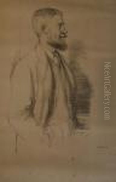 Bernard Shaw Oil Painting by William Rothenstein