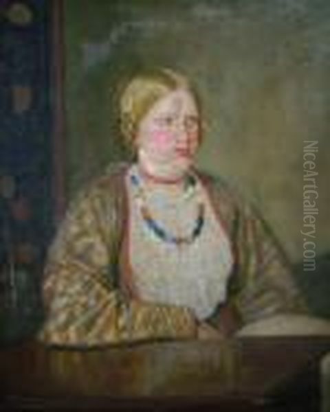 The Sulky Lady Oil Painting by William Rothenstein