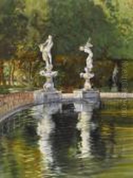 Boboli Gardens, Florence Oil Painting by William Rothenstein