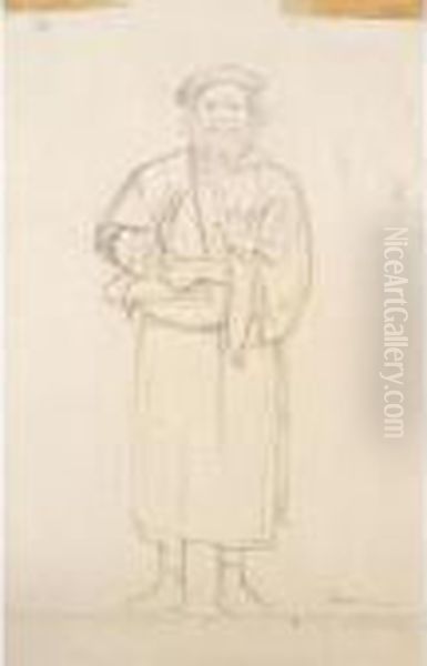 Portrait Of Khamba Oil Painting by William Rothenstein