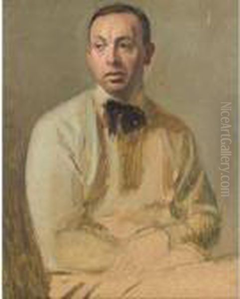 Portrait Of Sir William Croft Murray Oil Painting by William Rothenstein