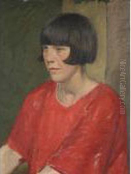 Portrait Of A Lady Oil Painting by William Rothenstein