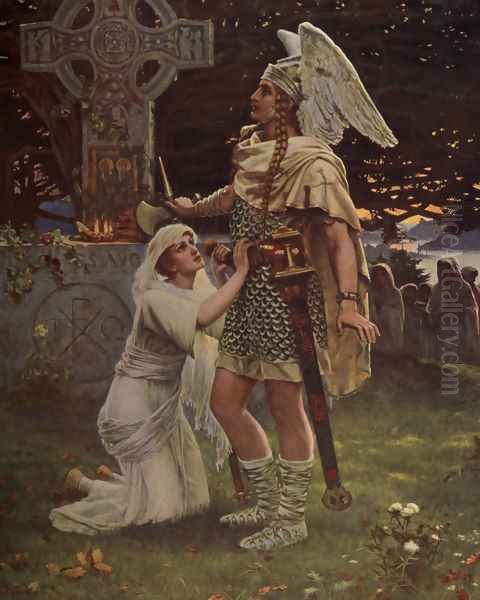 Sir Galahad Oil Painting by Herbert Gustav Schmalz