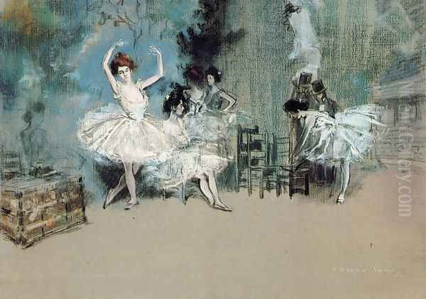 Ballet Dancers Oil Painting by Everett Shinn