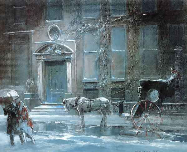 The Canfield Gambling House Oil Painting by Everett Shinn