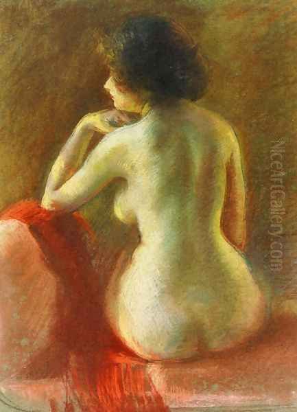 Nude Oil Painting by Everett Shinn