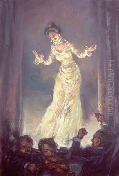 Singer Oil Painting by Everett Shinn