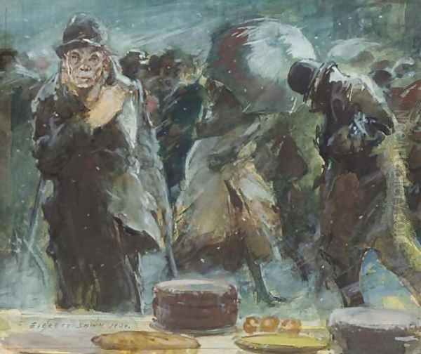 The Cafe Oil Painting by Everett Shinn