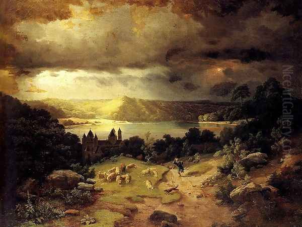 The Approaching Storm Oil Painting by Georg Otto Saal