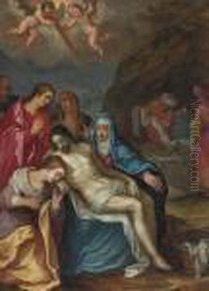 The Lamentation Oil Painting by Hans Rottenhammer