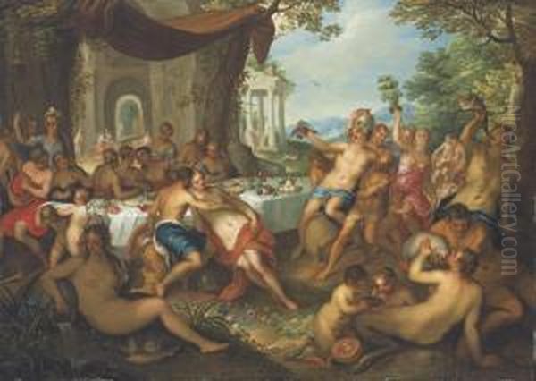 The Banquet Of The Gods Oil Painting by Hans Rottenhammer