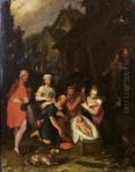 The Adoration Of The Magi Oil Painting by Hans Rottenhammer