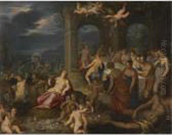 The Feast Of The Gods Oil Painting by Hans Rottenhammer