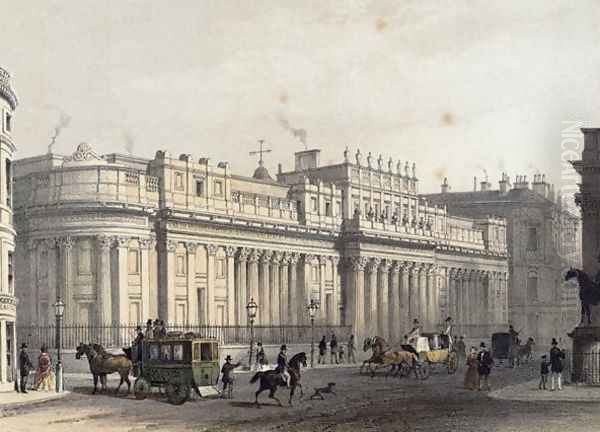 The Bank of England, engraved by Louis-Jules Arnout 1814-68, pub. 1854 by E. Gambart and Co Oil Painting by Thomas Hosmer Shepherd