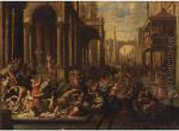 The Massacre Of The Innocents Oil Painting by Hans Rottenhammer