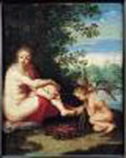 Venus Et Cupidon Oil Painting by Hans Rottenhammer