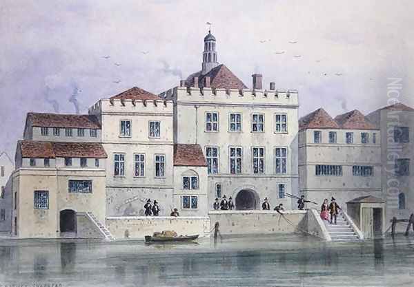 View of Old Fishmongers Hall, 1650 Oil Painting by Thomas Hosmer Shepherd