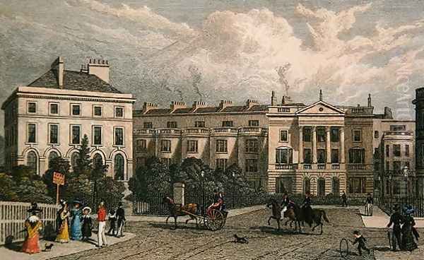 St. Andrews Place, Regents Park, 1828 Oil Painting by Thomas Hosmer Shepherd