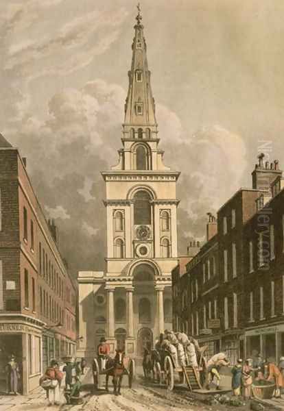 Christchurch, Spitalfields Oil Painting by Thomas Hosmer Shepherd