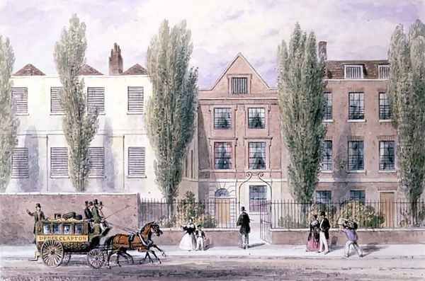 Fishers House, Lower Street, Islington, 1838 Oil Painting by Thomas Hosmer Shepherd