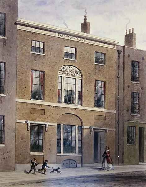 Plumbers Hall in Great Bush Lane, Cannon Street, 1851 Oil Painting by Thomas Hosmer Shepherd